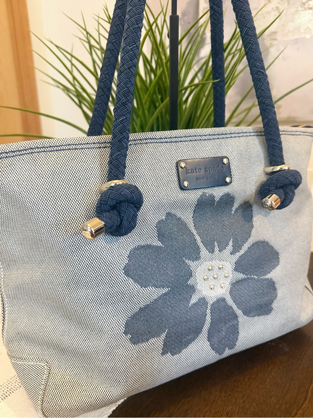 Vintage Kate Spade Floral Canvas Tote - Picture 3 of 9